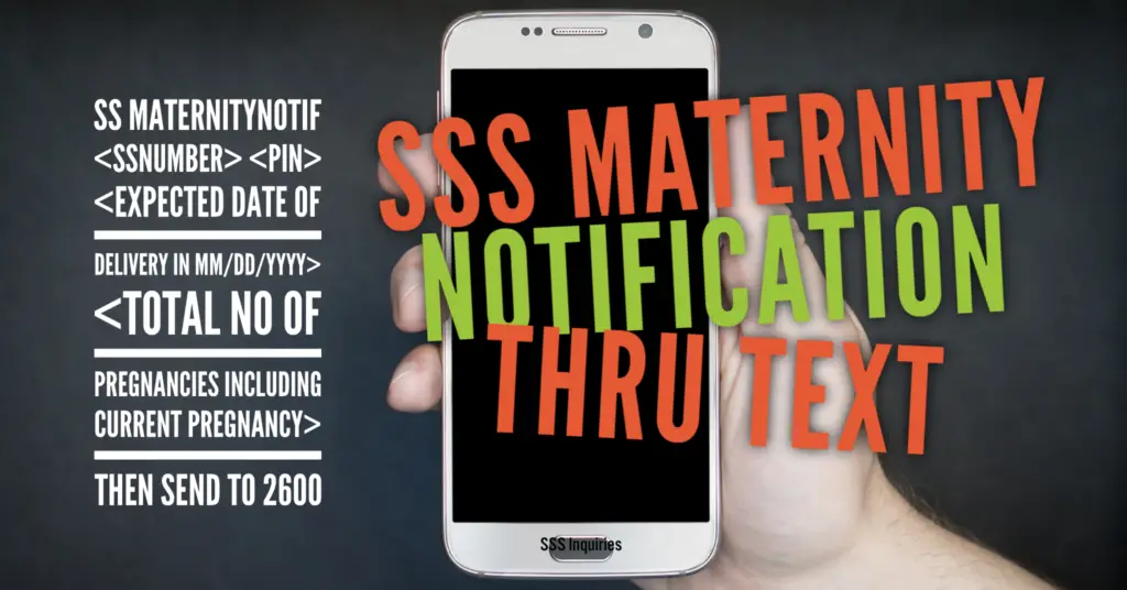 SSS Maternity Notification, pwede na sa TextSSS! SSS Inquiries