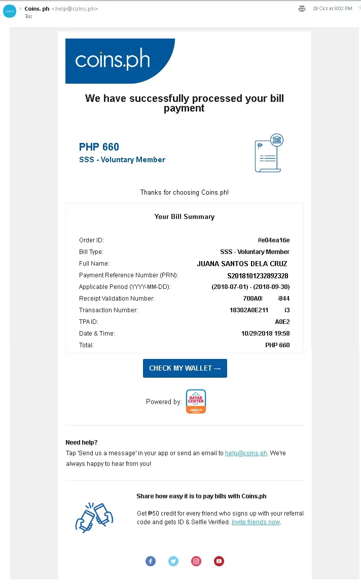 How to Pay your SSS PRN using Coins.ph? SSS Inquiries