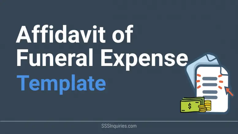 Affidavit of Funeral Expense Template - SSS Inquiries