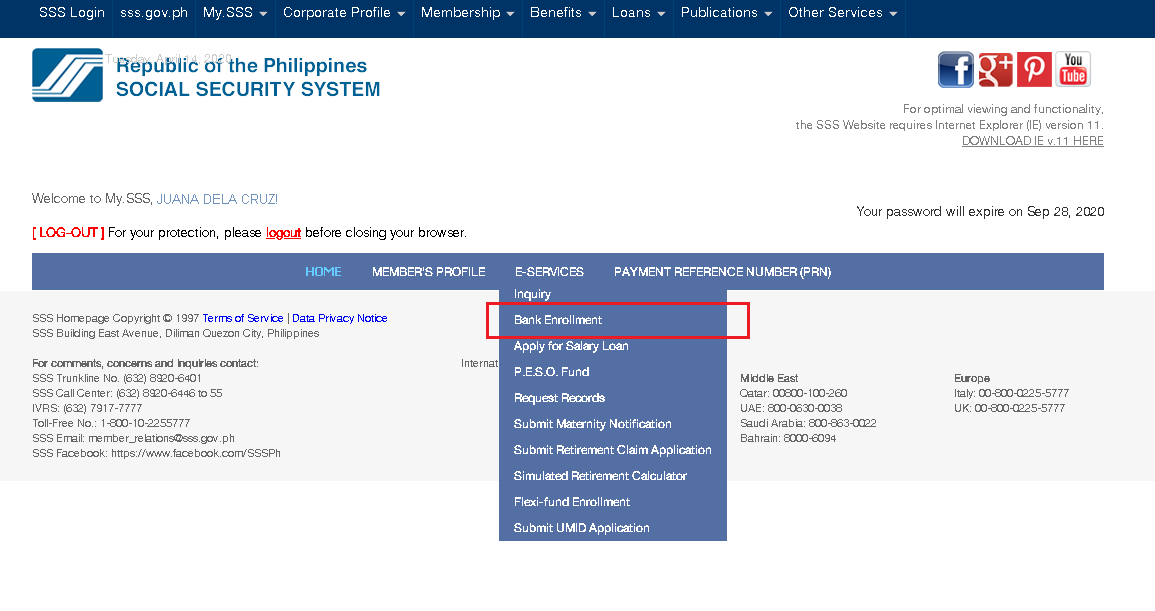 how can i change my sss email and number