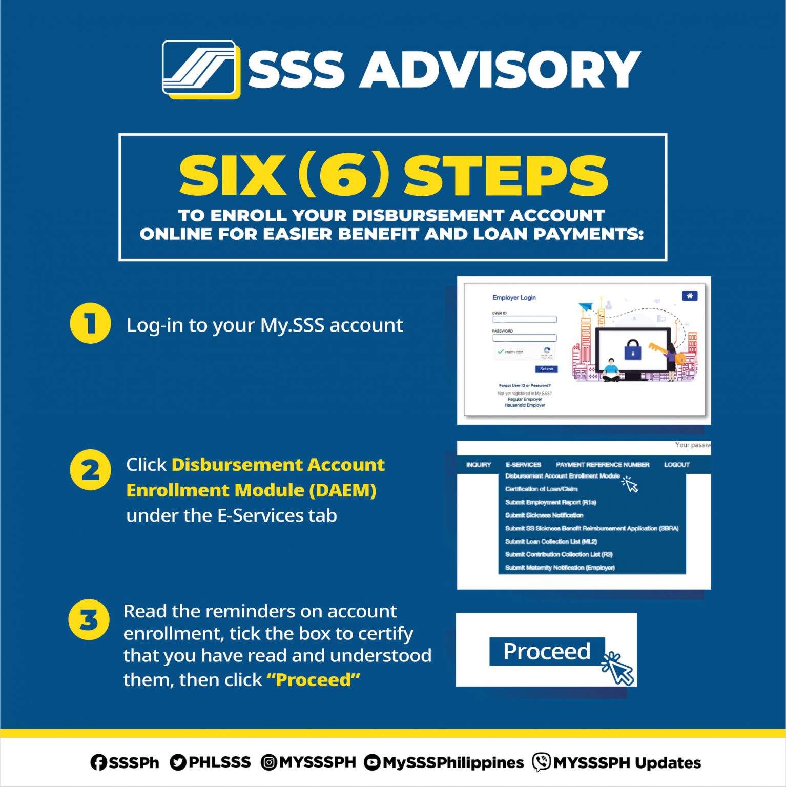 How to Enroll your Disbursement Account on My.SSS for your Benefits ...