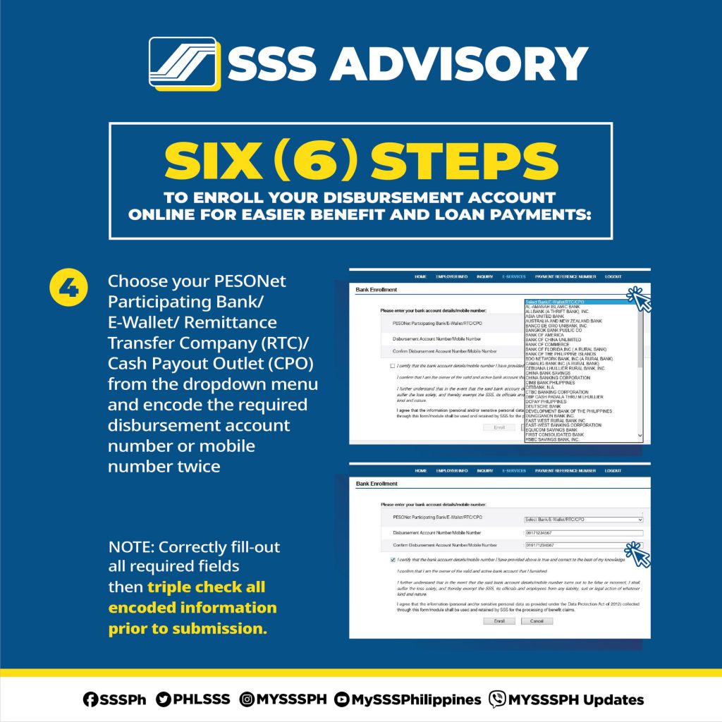 how-to-enroll-your-disbursement-account-on-my-sss-for-your-benefits