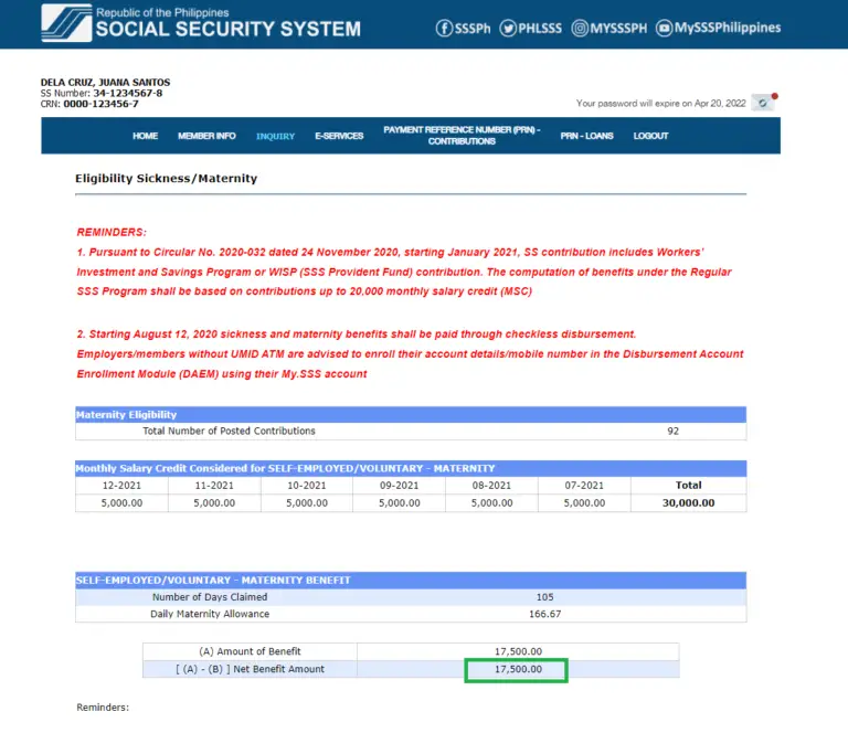 How to know how much will be your SSS Maternity Benefit using the SSS