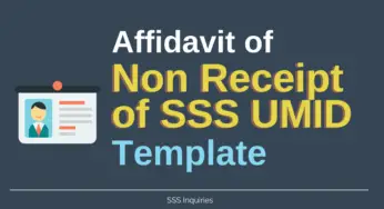 Template for Affidavit of Non-Receipt of SSS UMID