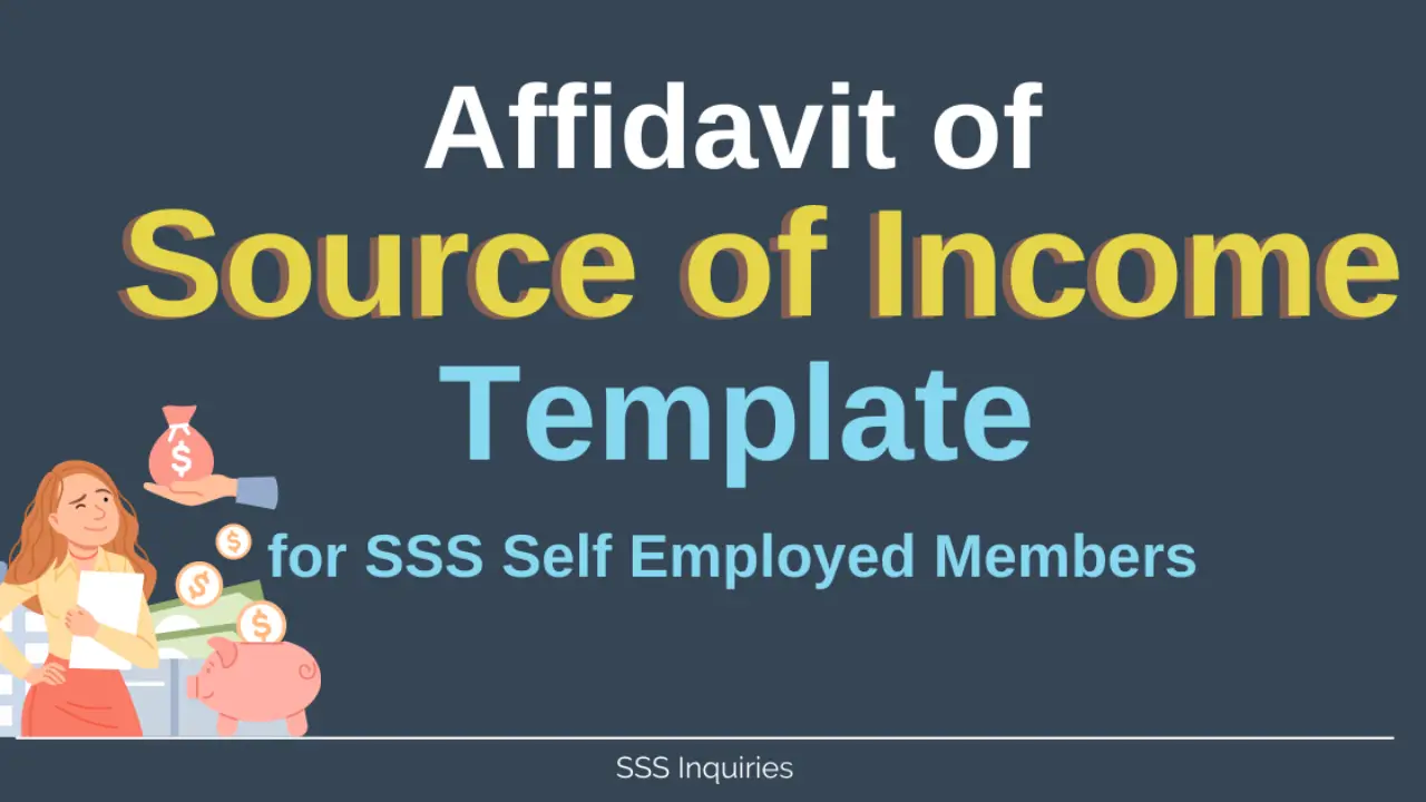 Affidavit of Source of Income Template for SSS Self Employed Members - SSS  Inquiries