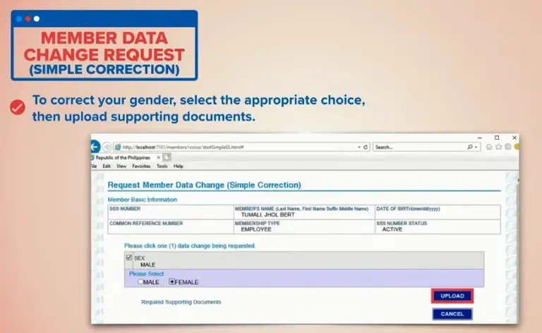 How to submit a Member Data Change Request (Simple Correction) - SSS ...